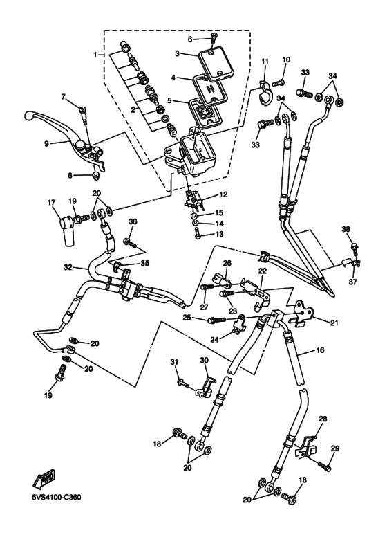 FJR1300A Передний тормозной цилиндр
