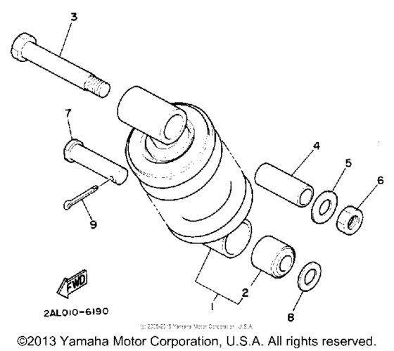 YSR50A Амортизаторы задние