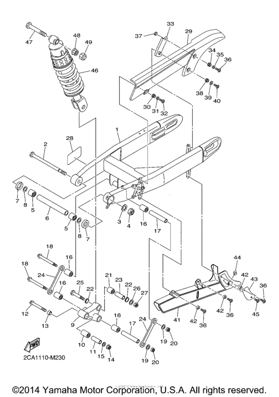 XVS1300CTF Задний рычаг подвески