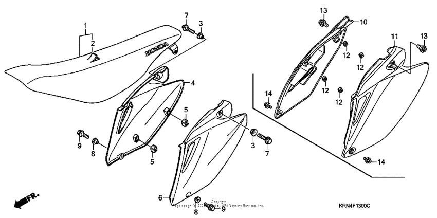Seat + side cover
