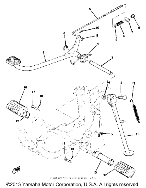 Stand - footrest - brake pedal