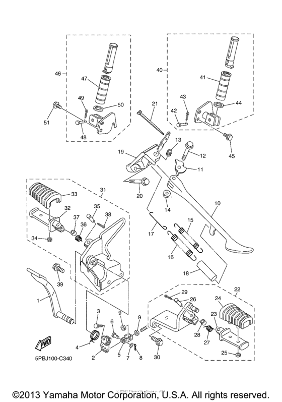 XVS11XCB Подножки