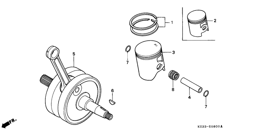 Crankshaft/piston
