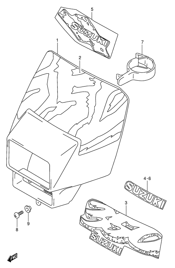 Headlamp cover  front fender