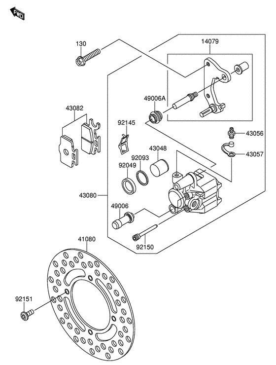 RM65 Передний суппорт