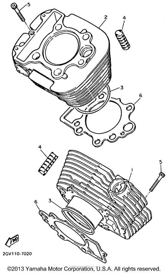 XV535EC Цилиндры