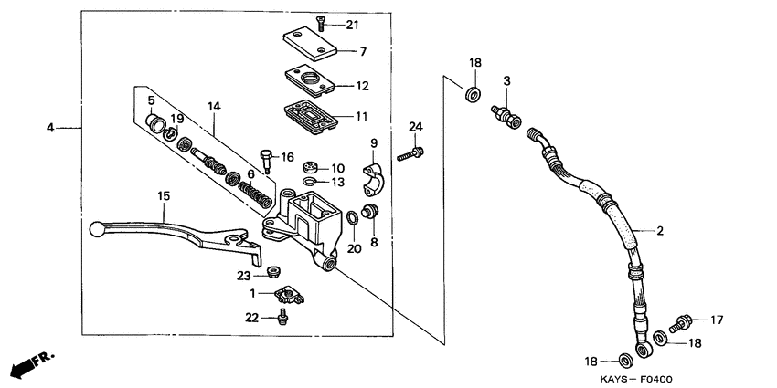 Fr. brake master cylinder