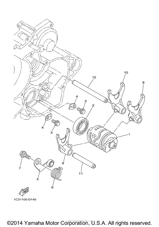 YZ125F2 Копирный вал