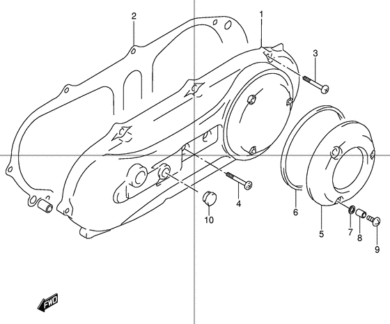 TR50 Crankcase lh cover