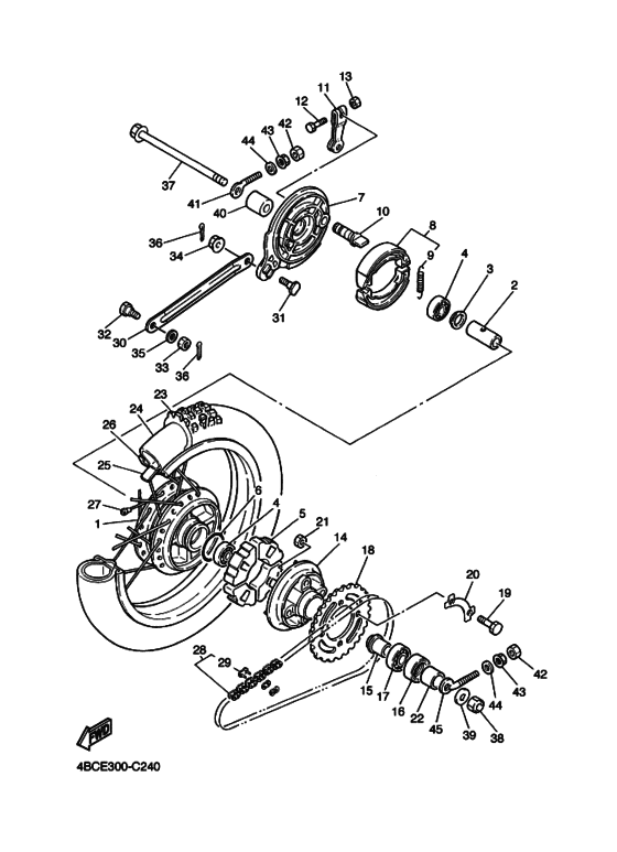 Rear wheel complete assy