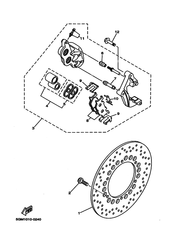 YP250 Передний суппорт