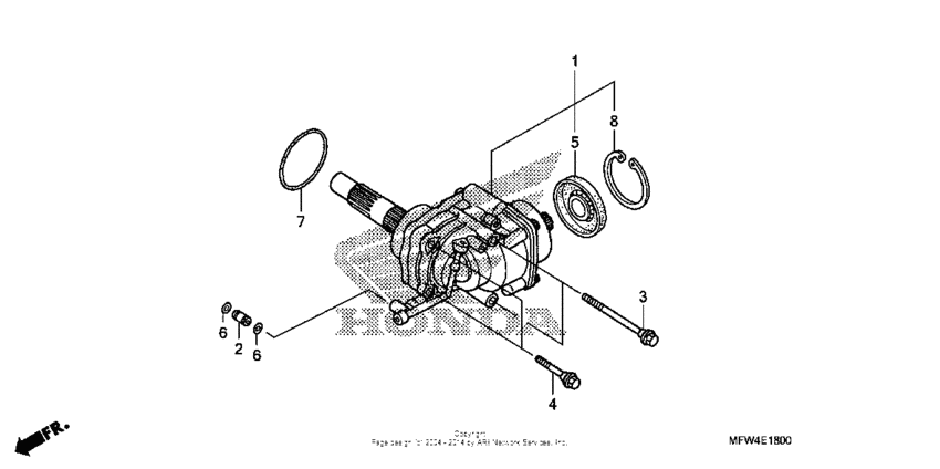 VT1300CS (ABS) Side gear case