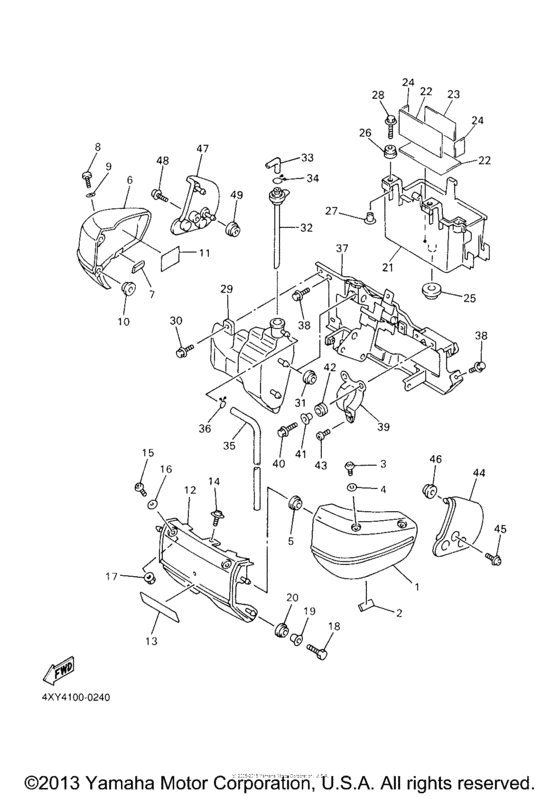 XVZ1300TFM Боковые обтекатели