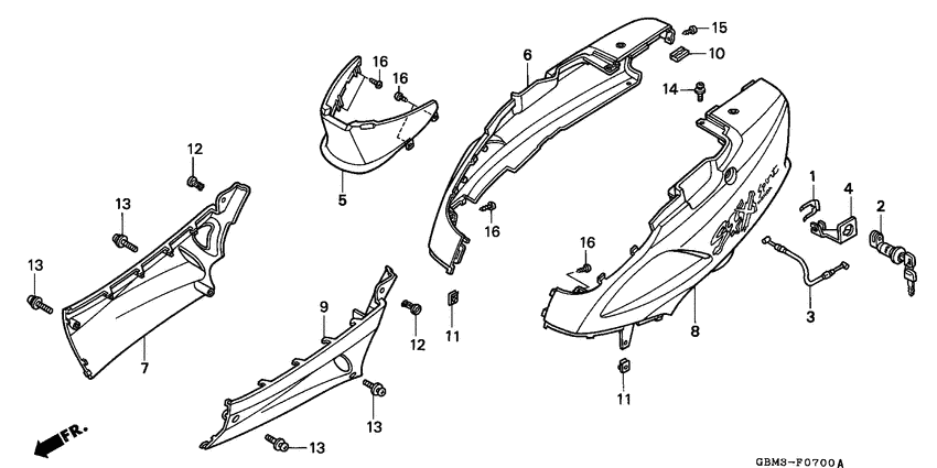 SFX50 Body cover /  luggage carrier