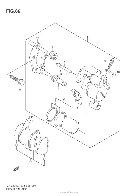 Front Caliper (Dr-Z125Ll3 E28)