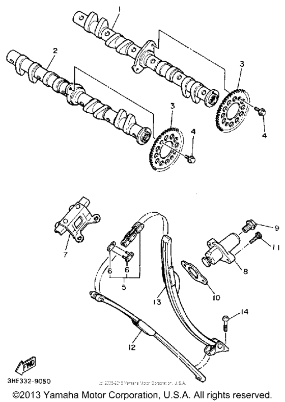 FZR600RB Цепь механизма газораспределения