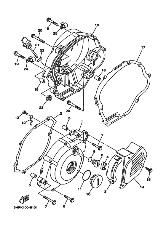 Crankcase cover ass`y  (v