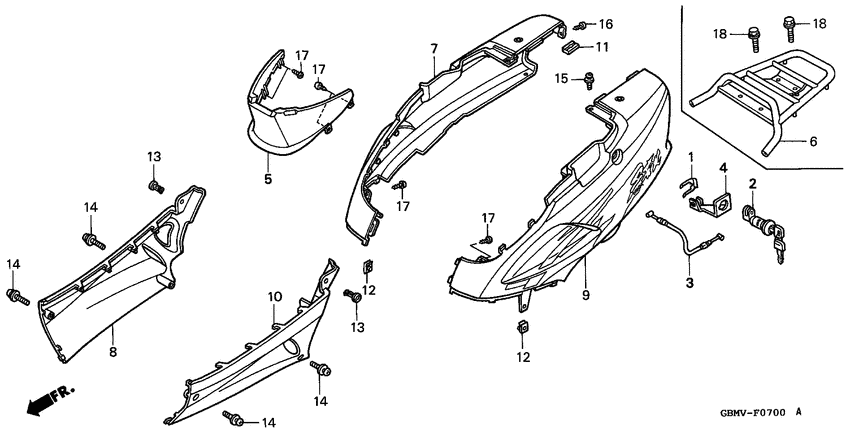 SFX50 Body cover /  luggage carrier