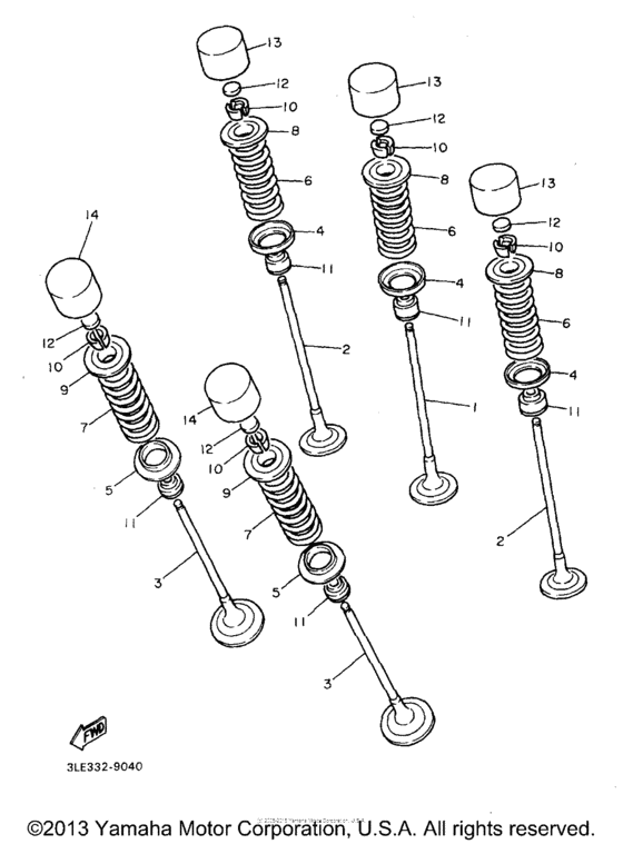 YZF1000RJ Клапана