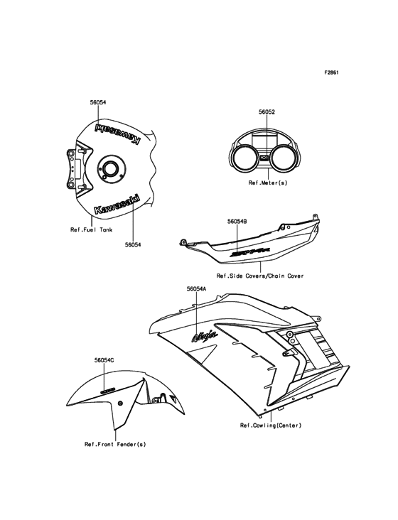 ZX1400 Decals(Orange)(Green)