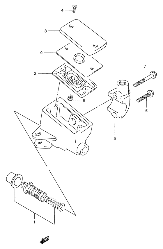 GSX400 Передний тормозной цилиндр