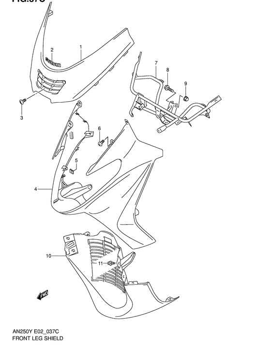 Front leg shield