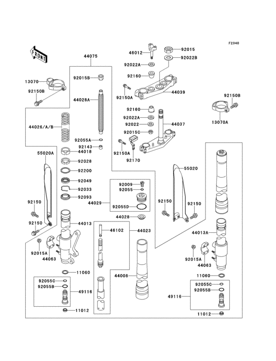 Front fork(1/2)