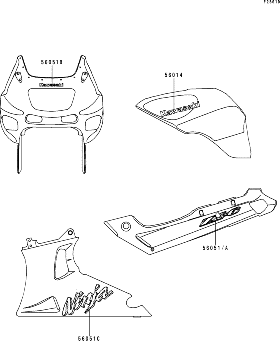 ZX600 Decals(red)(zx600-e6)