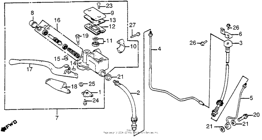 Front brake master + cylinder