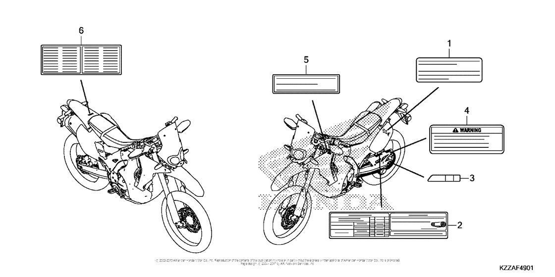 CRF250RL (ABS) Caution Label (2)