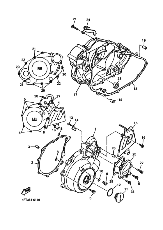 Crankcase cover ass`y  (v