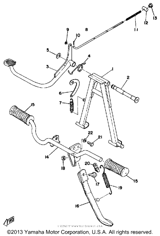Stand - footrest - brake pedal