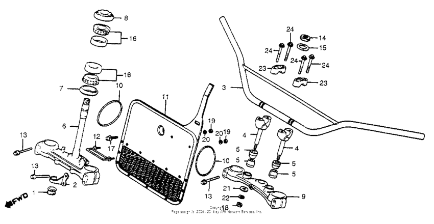 Handlebar + top bridge 82