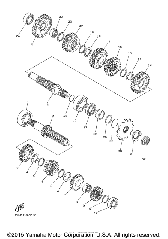 YZ250FFW Трансмиссия