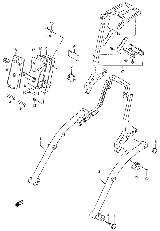 Frame handle grip