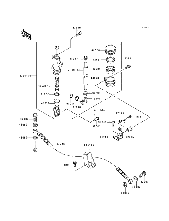 ZX600 Задний тормозной цилиндр