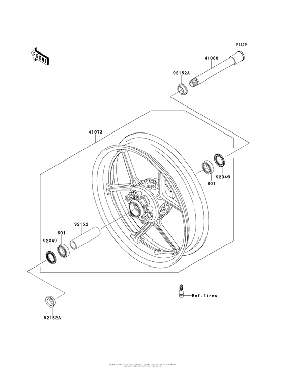 ZX636 Переднее колесо