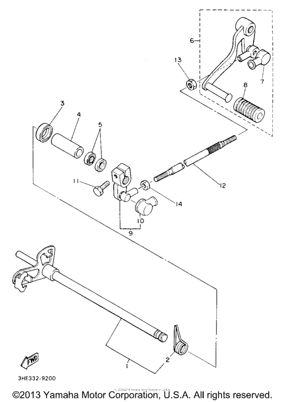 FZR600RBC Вал переключения