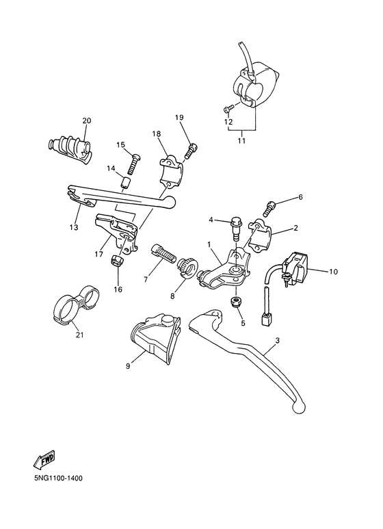 Handle switch. lever