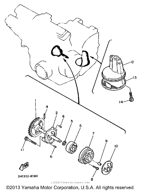 FZR600WC Масляный насос