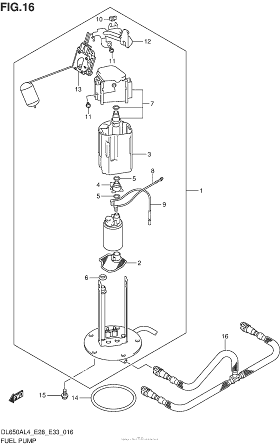 DL650 (ABS) Топливный насос