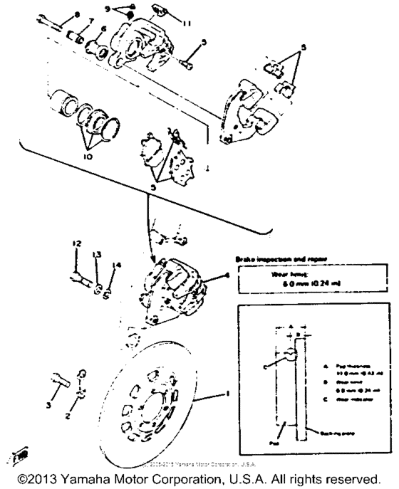 Front disc brake - caliper