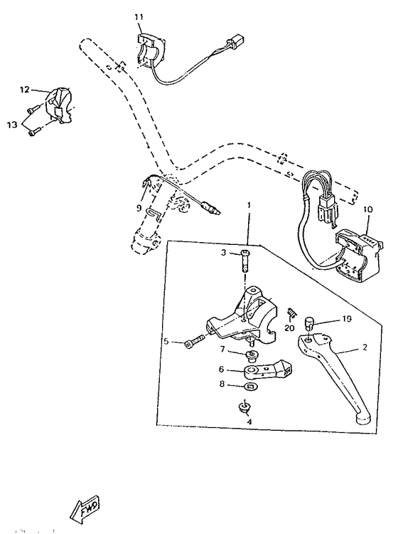 Handle switch. lever
