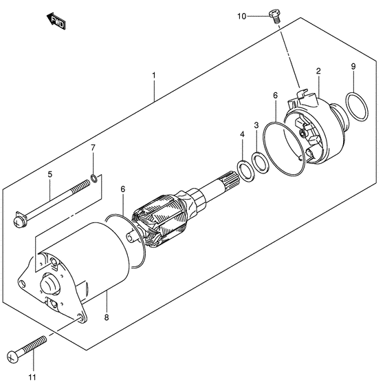 UE125 Стартерный мотор