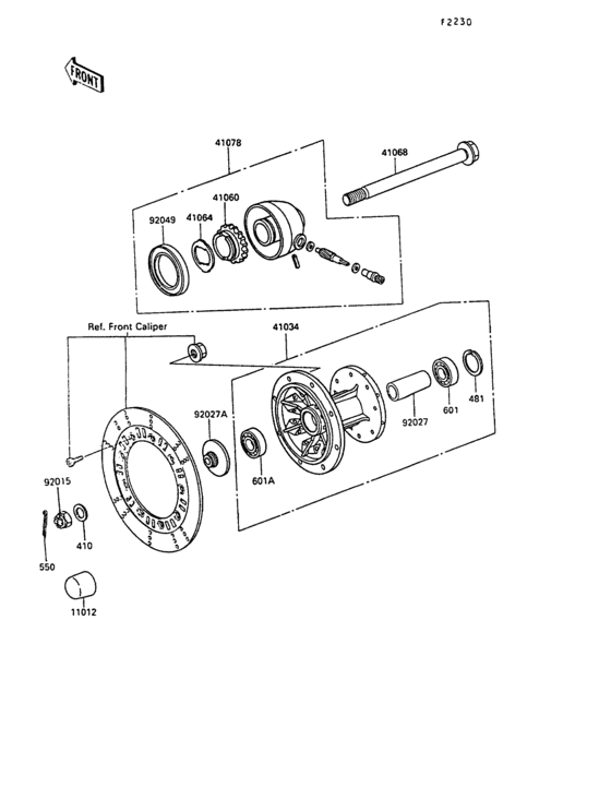 KL250 Переднее колесо
