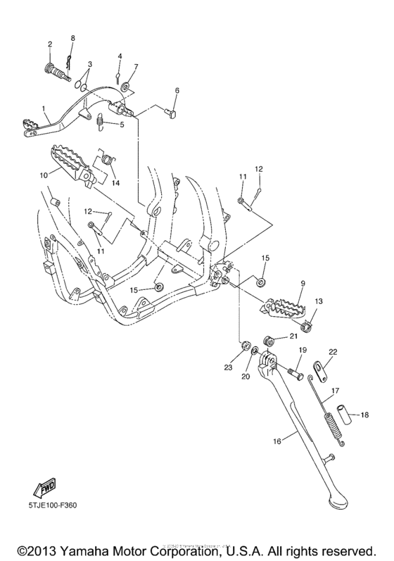 WR450FA Подножки