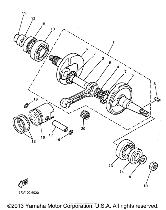 PW80K1 Коленчатый вал и Поршень