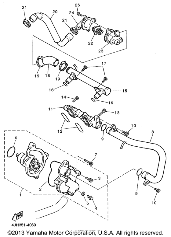 YZF600RHC Водяной насос
