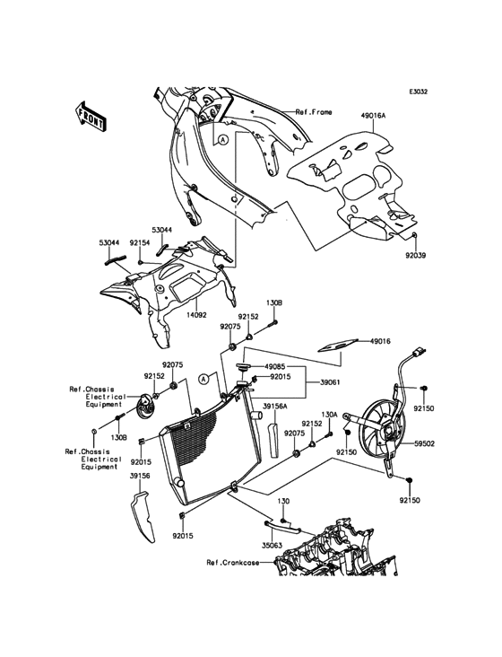 ZX636 Радиатор