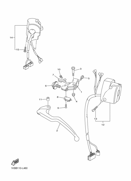 YZF-R1 Handle switch & lever